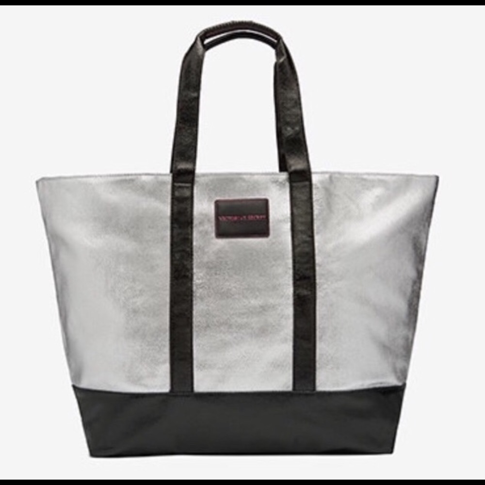 Victoria secret silver weekender tote